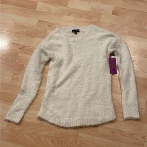 Fuzzy white sweater